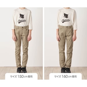 サイズ別着用比較／モデル身長151cm