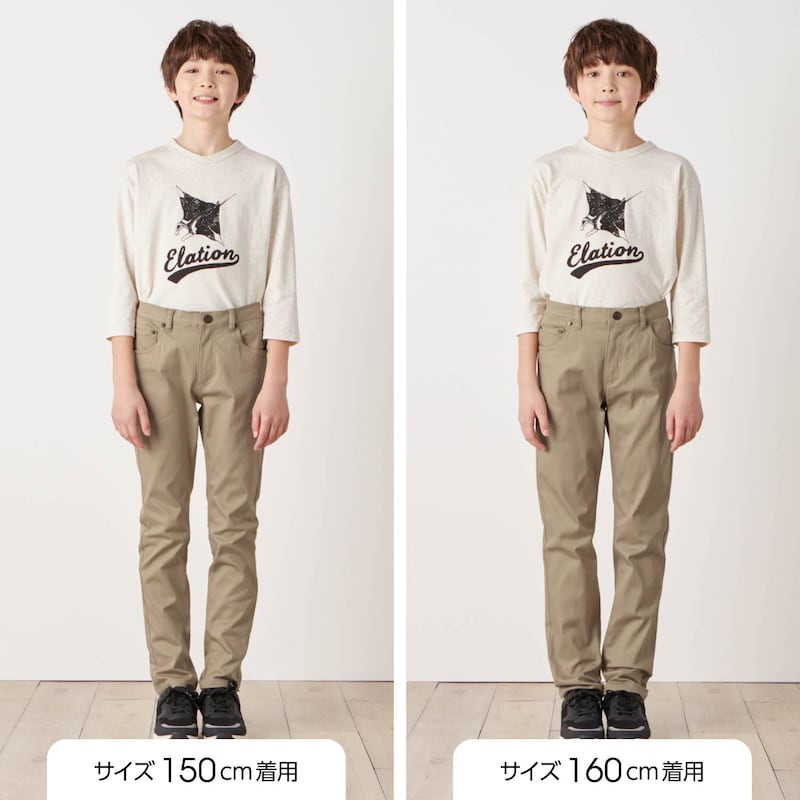 サイズ別着用比較／モデル身長151cm