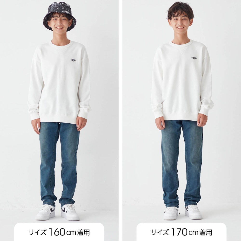 サイズ別着用比較／モデル身長158cm