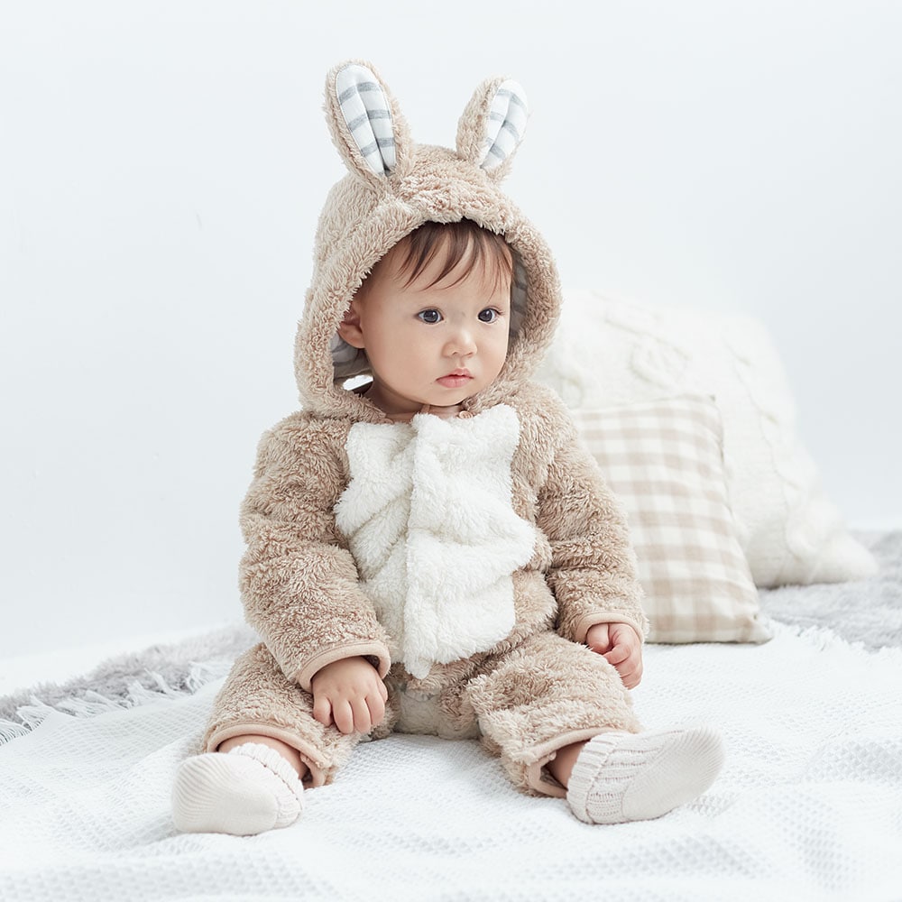 アニマル前開きジャンプスーツ（ベビー服 カバーオール/ロンパース