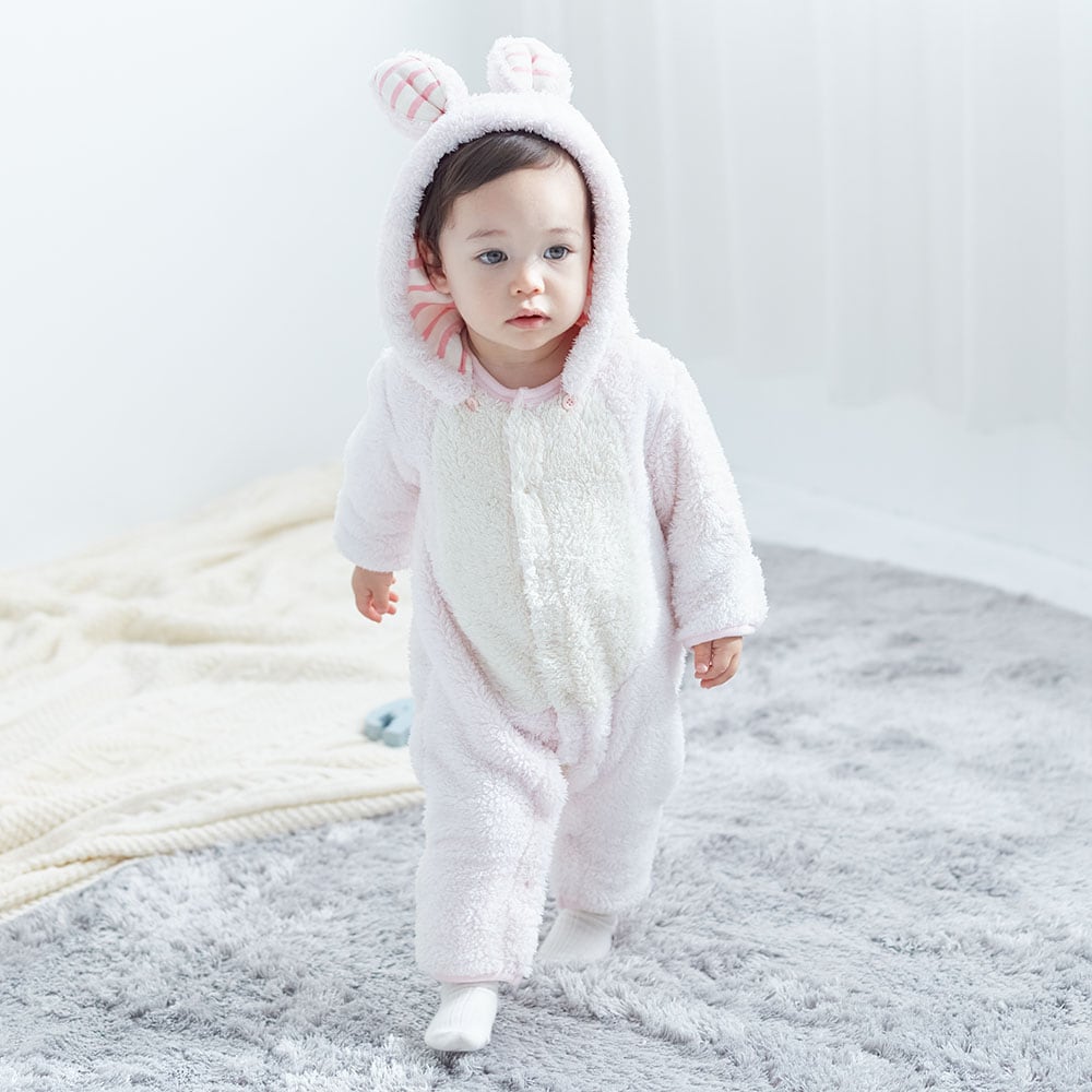 アニマル前開きジャンプスーツ（ベビー服 カバーオール/ロンパース