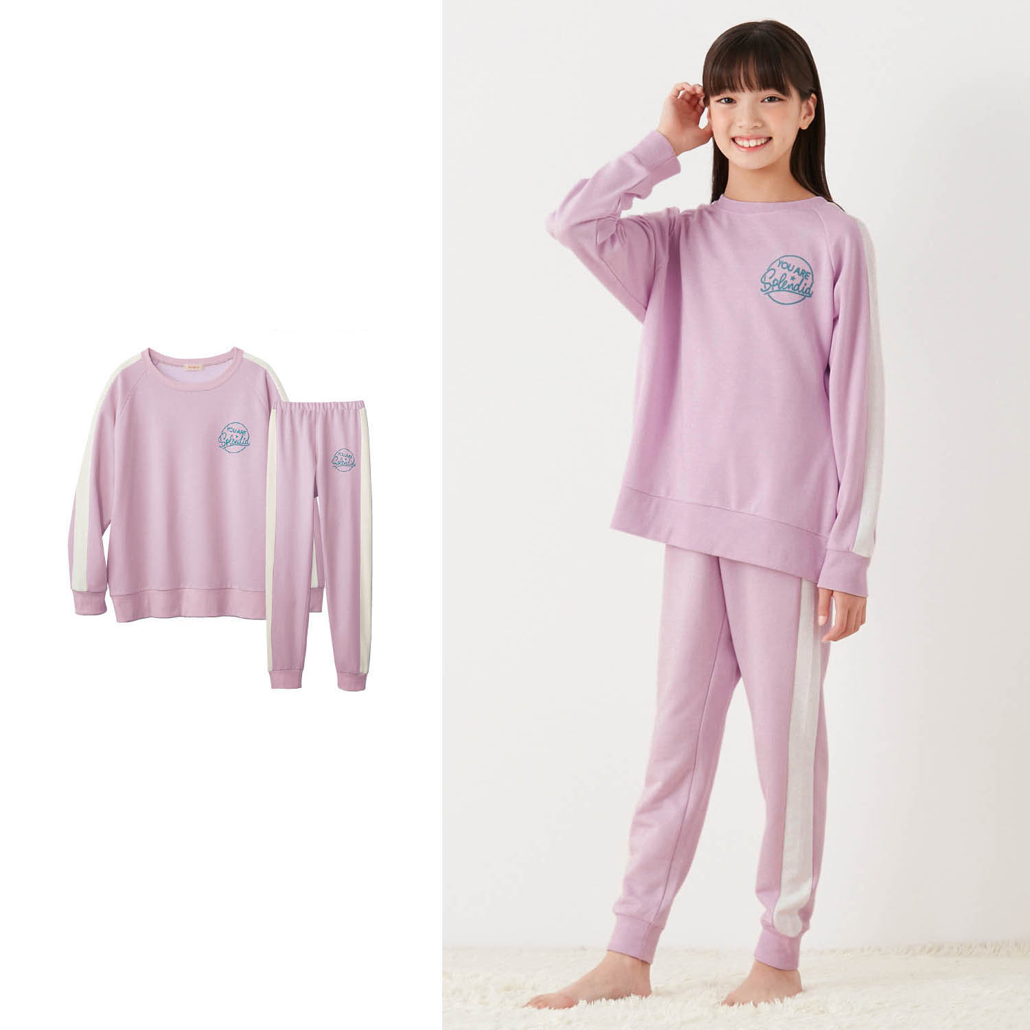 ライン入りスウェットパジャマ 子供パジャマ 長袖 女の子 の通販 ベルメゾン パペル ラピス Papel Lapiz 通販のベルメゾンネット ライン入りスウェットパジャマ 子供パジャマ 長袖 女の子 の通販 ベルメゾン パペル ラピス Papel Lapiz 通販のベルメゾンネット