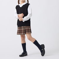 ブラウンチェック／モデル身長107.5cm・110サイズ着用