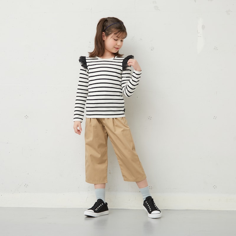 肩チュール長袖Tシャツ【子供服】【女の子】の通販｜ベルメゾン(ジータ/GITA)｜通販のベルメゾンネット