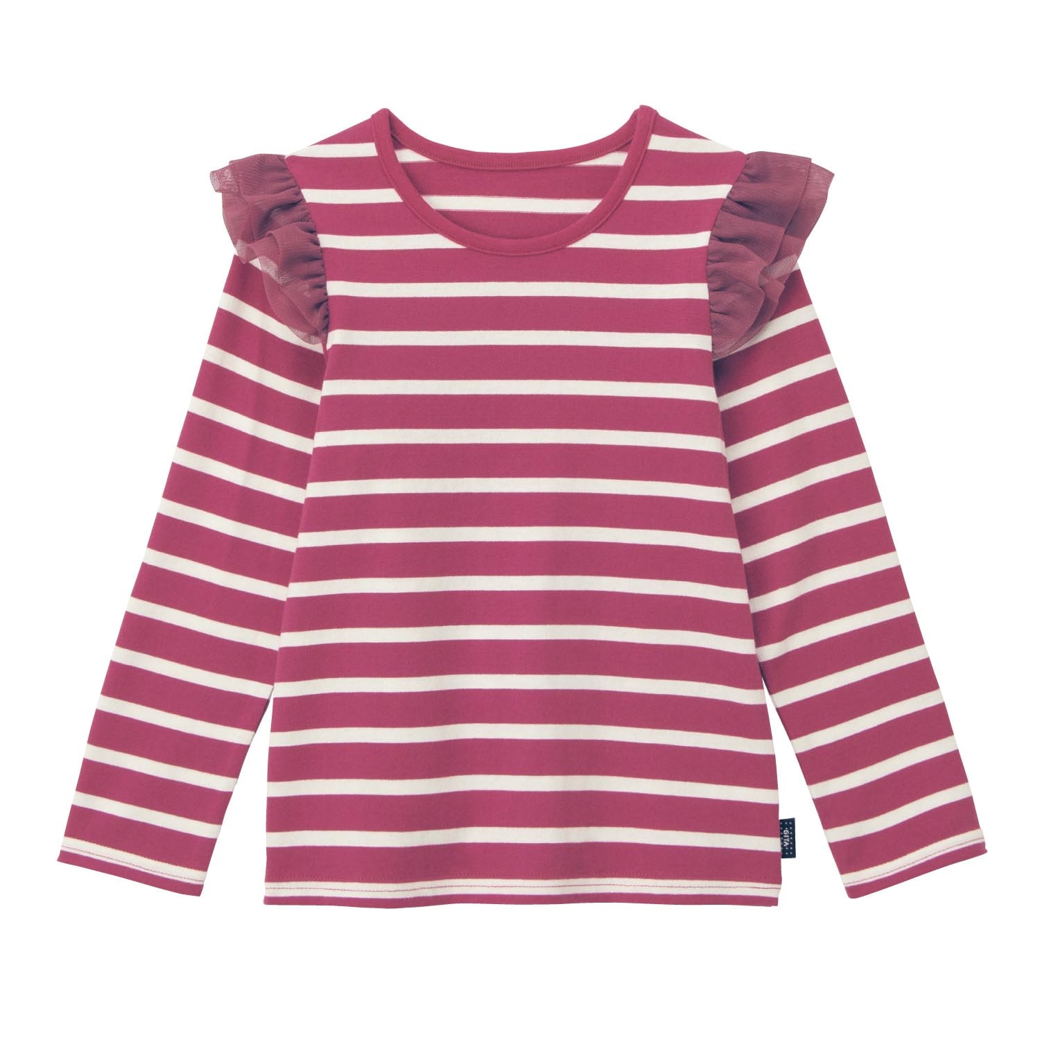 肩チュール長袖Tシャツ 【レビューで高評価!】【子供服】 肩チュール長袖Tシャツ 【レビューで高評価!】【子供服】