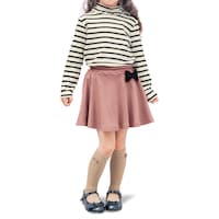 オフホワイトボーダー／モデル身長109cm・110サイズ着用