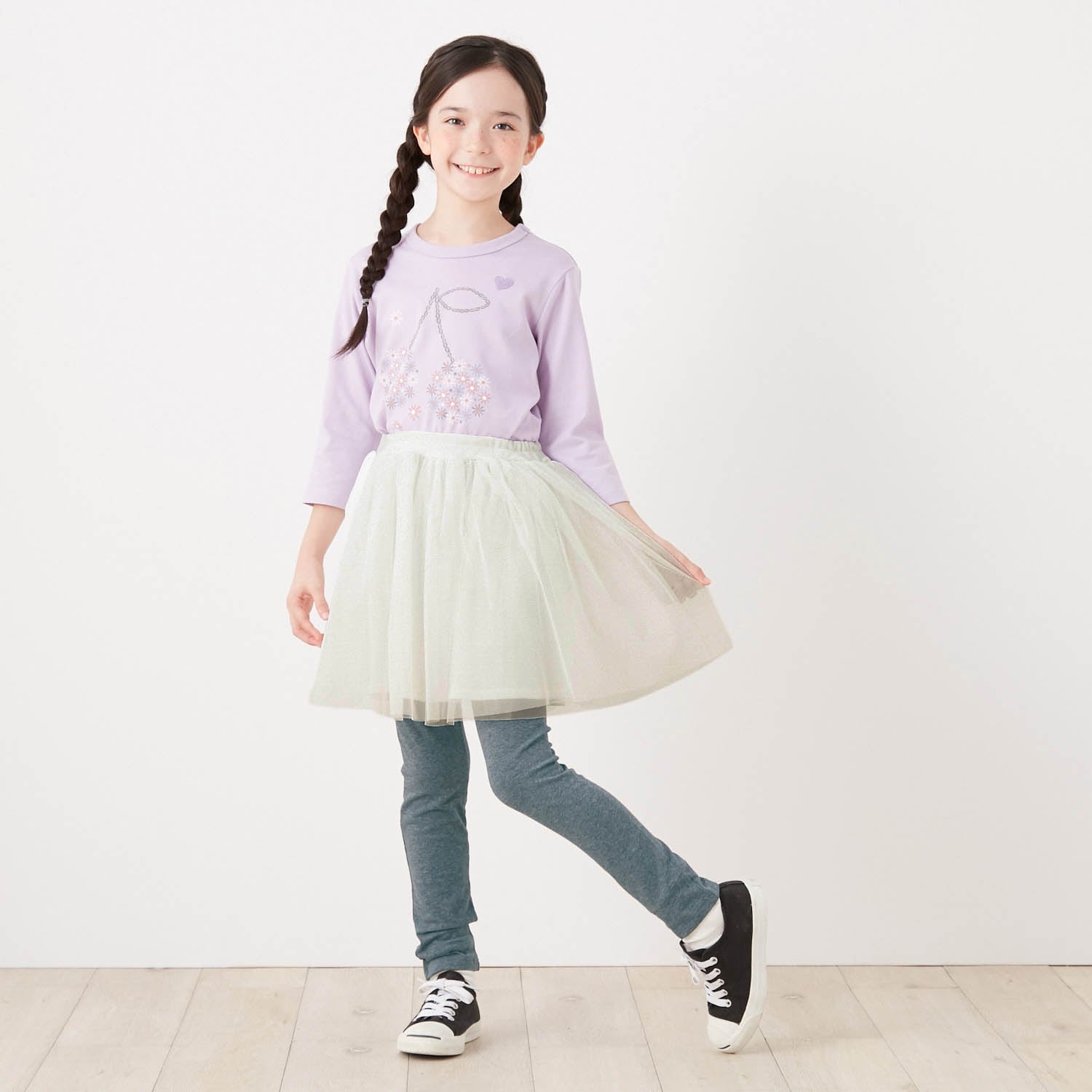 2枚仕立てのチュールスカッツ【子供服】【女の子】の通販｜ベルメゾン