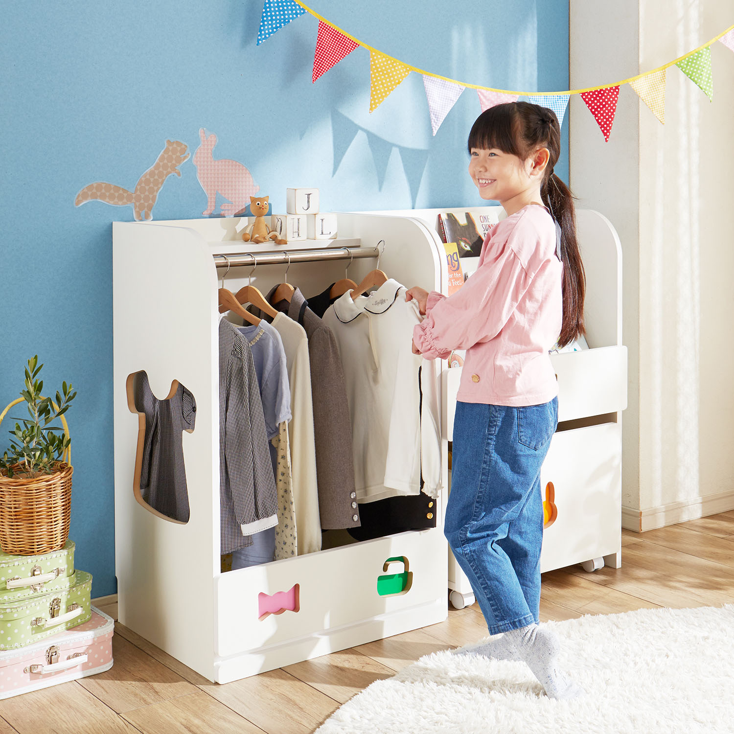 【ベルメゾン】自分でお片付けキッズハンガーラック 【ベルメゾン】自分でお片付けキッズハンガーラック