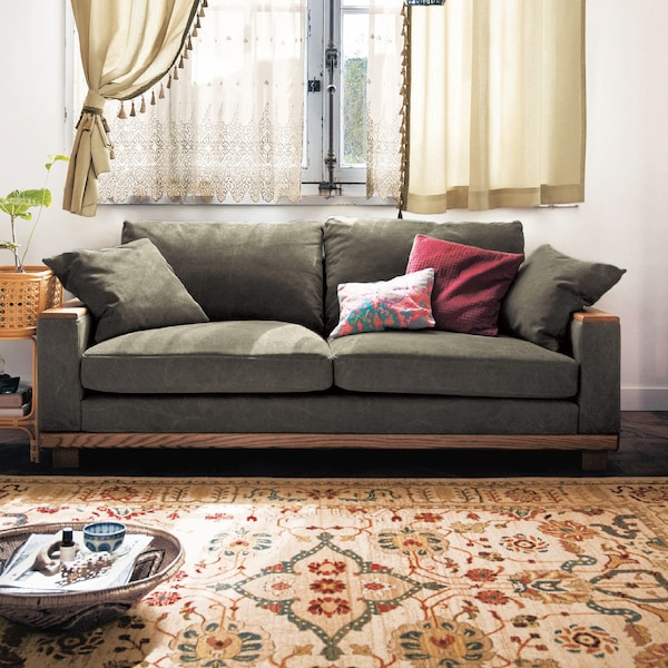 【ベルメゾン】使うほどに味わいが増す帆布のソファー