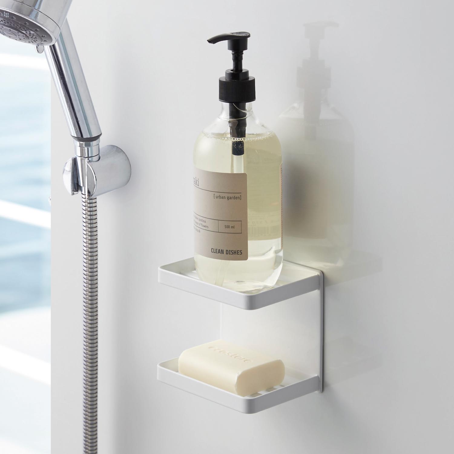 【タワー/tower】マグネットで取り付けられるバスルーム・浴室ソープトレー・石鹸置き 【タワー/tower】マグネットで取り付けられるバスルーム・浴室ソープトレー・石鹸置き