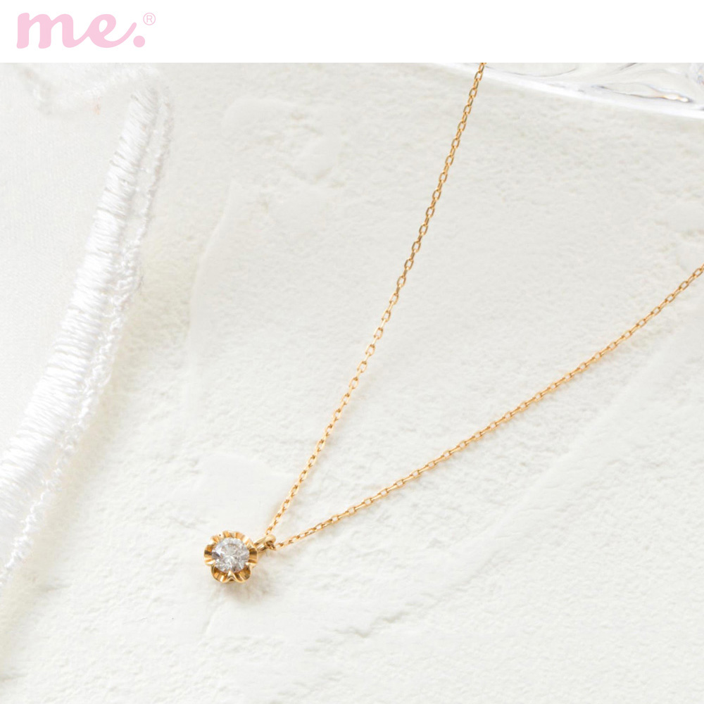 【ミー×ベルメゾン/me.×BELLE MAISON】【7月16日までお得!】 【受注生産】18金ダイヤモンドペンダント[日本製]