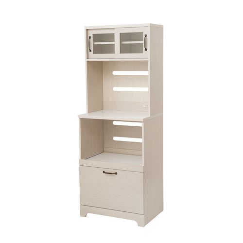 高さを抑えた木目調レンジ台