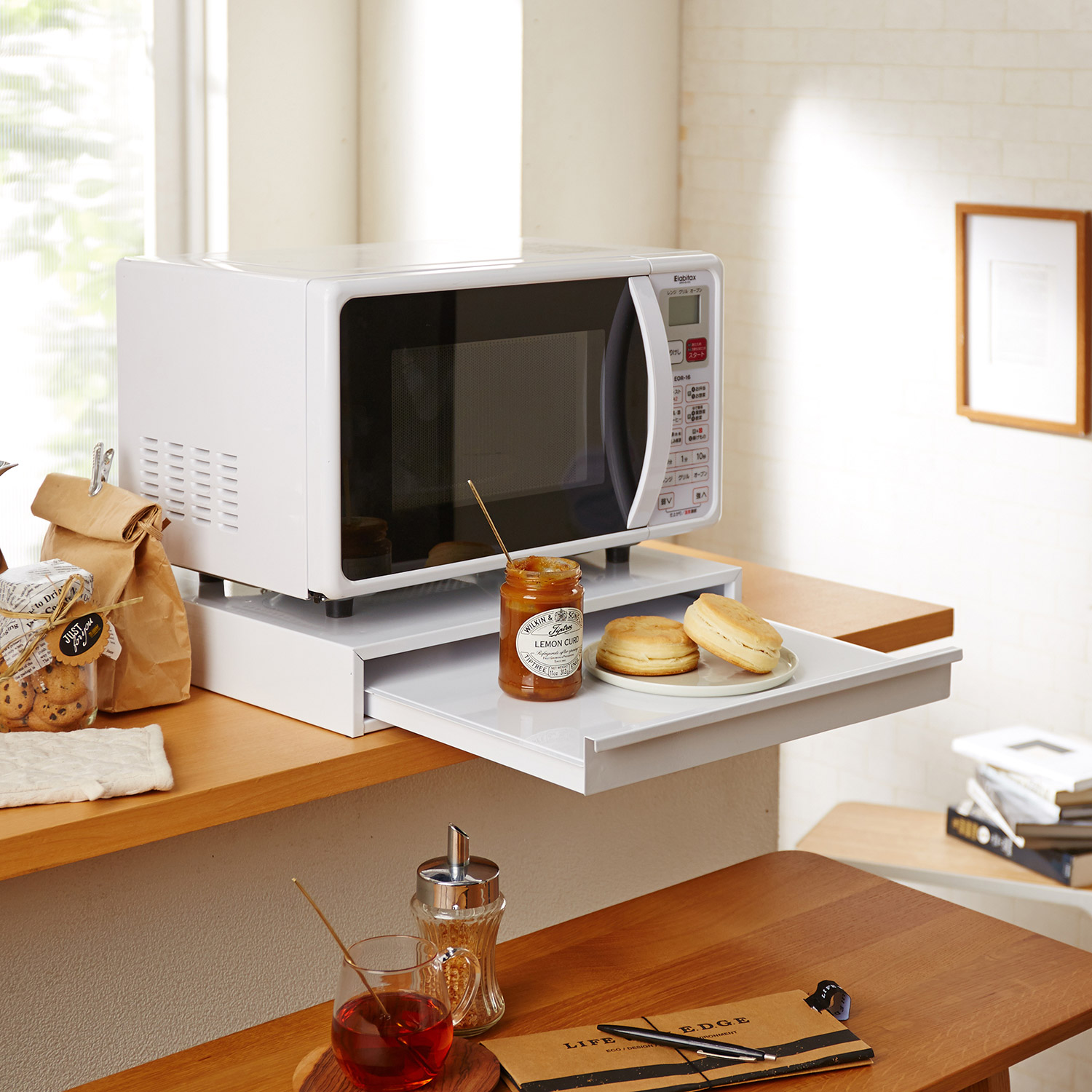 【ベルメゾン】キッチンに合わせやすい家電下ラック 【ベルメゾン】キッチンに合わせやすい家電下ラック