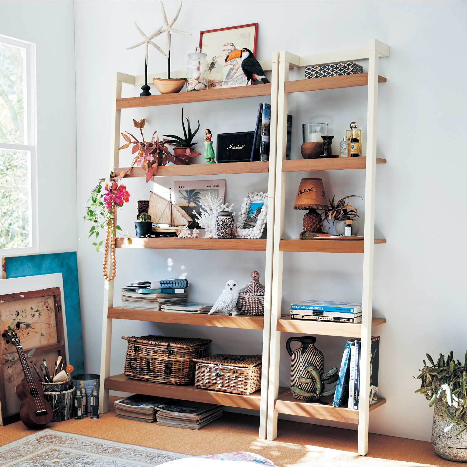 【ベルメゾン】インテリアをオシャレに見せる立て掛けラック 【選べる幅4タイプ】