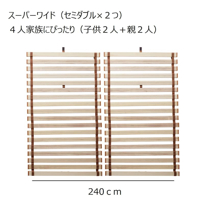 使用イメージ（セミダブル×２つ）