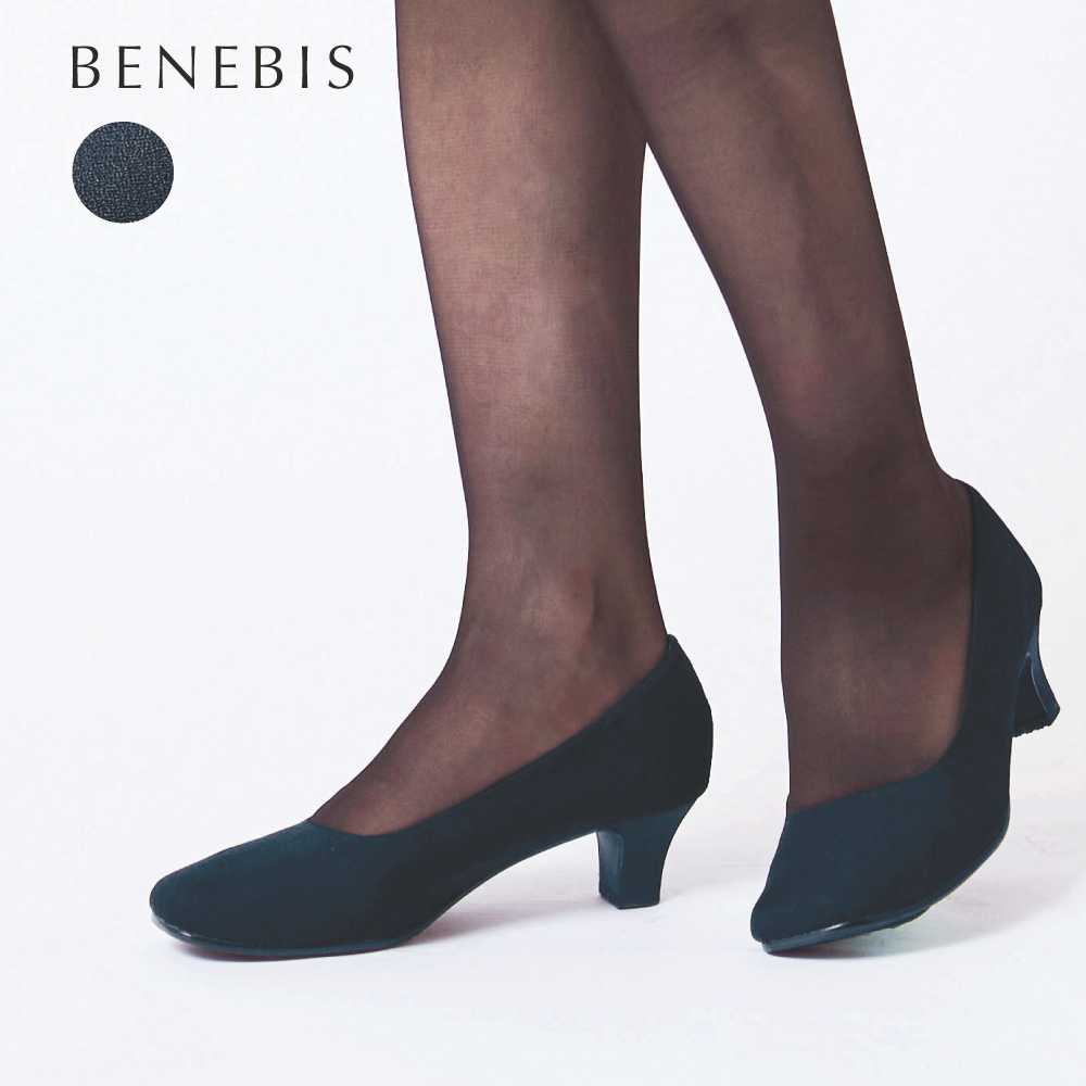 【ベネビス/BENEBIS】ブラックフォーマルスクエアトウパンプス
