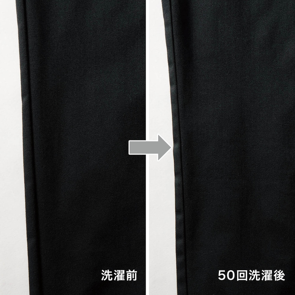 左：洗濯前　右：50回洗濯後