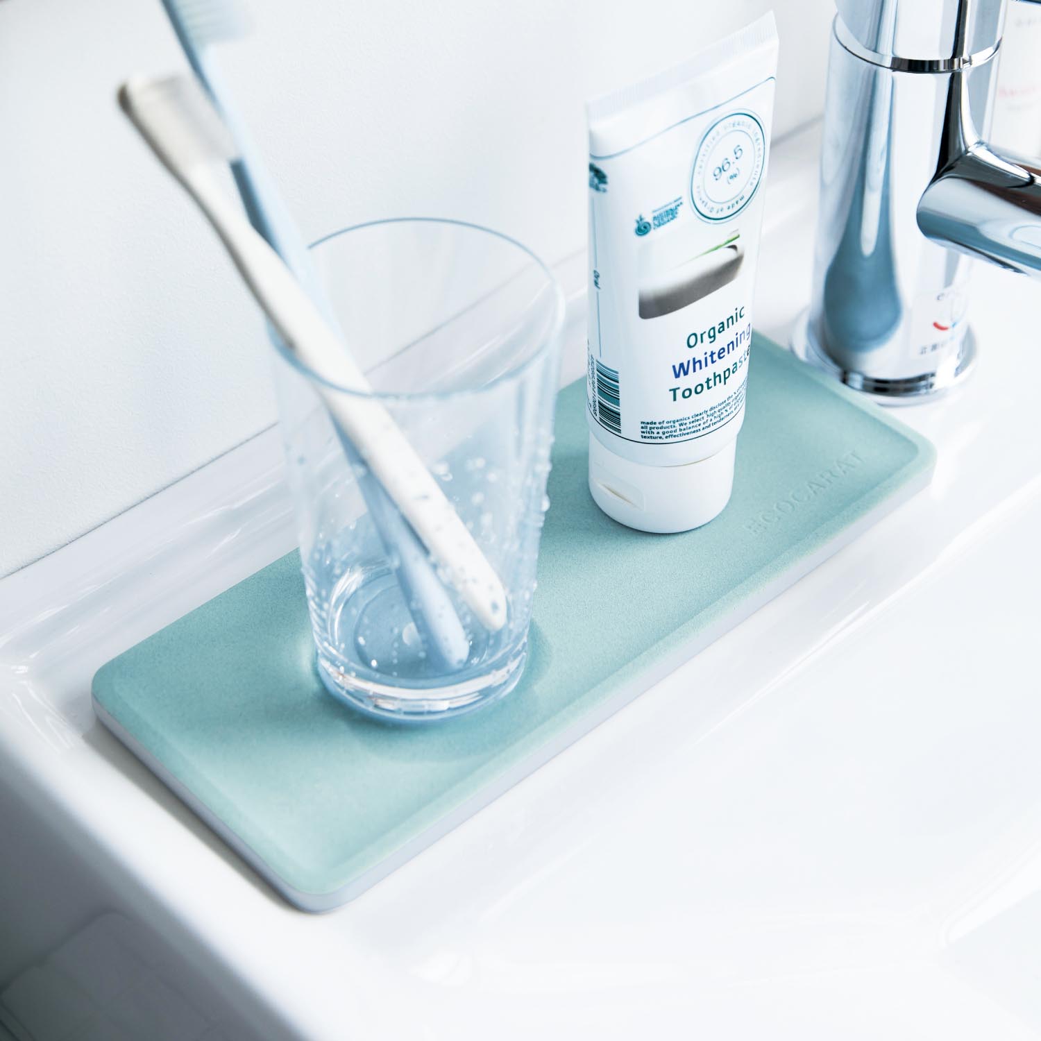 【ベルメゾン】珪藻土の約5倍の吸・放湿性のある洗面トレイ"エコカラット" 【ベルメゾン】珪藻土の約5倍の吸・放湿性のある洗面トレイ"エコカラット"