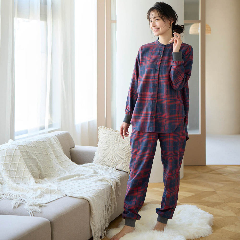 【新色追加】 着心地やわらかふんわりコットン起毛パジャマ 【新色追加】 着心地やわらかふんわりコットン起毛パジャマ
