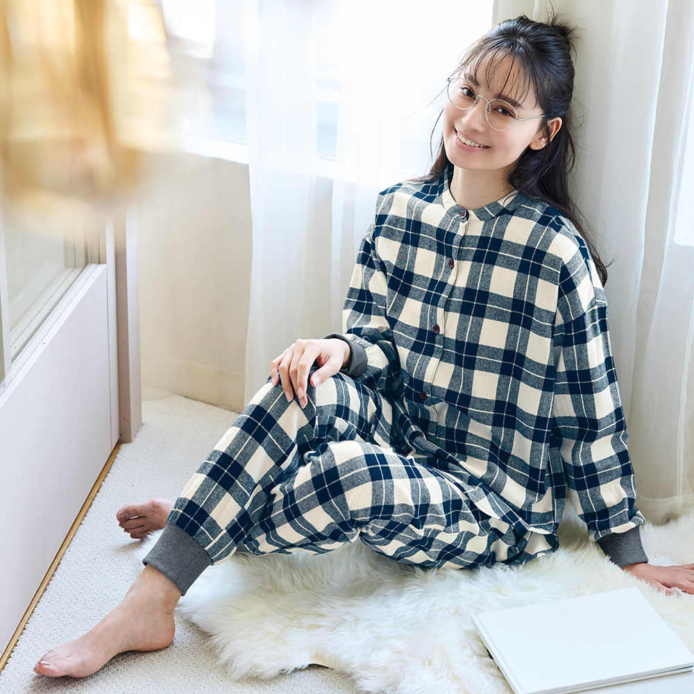 【新色追加】 着心地やわらかふんわりコットン起毛パジャマ 【新色追加】 着心地やわらかふんわりコットン起毛パジャマ