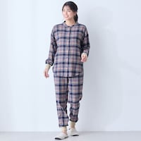 ピンクネイビーチェック