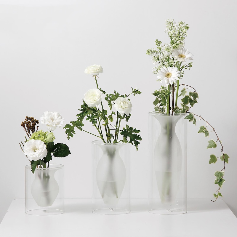ダブルウォールガラスのフラワーベース・花瓶 ＜ＸＳ／Ｓ／Ｍ／Ｌ＞(フィリッピ)｜通販のベルメゾンネット