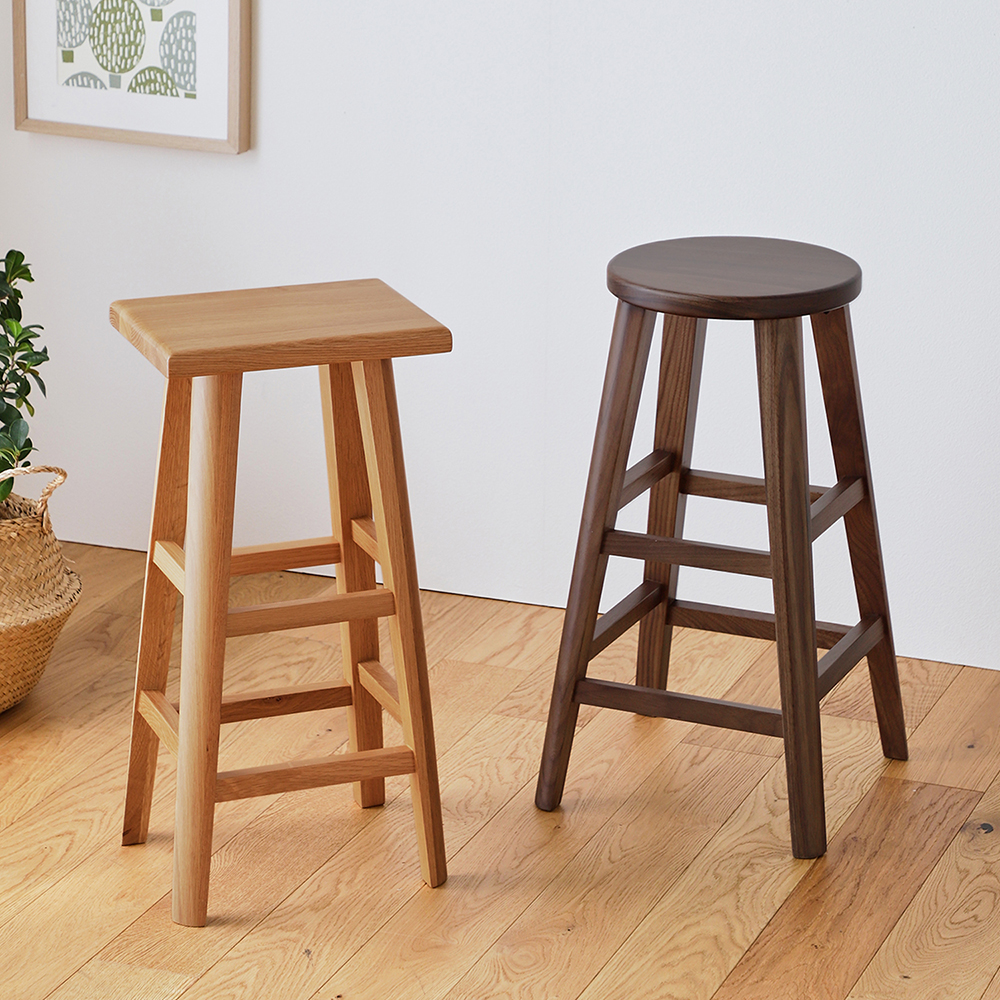 【ベルメゾン】天然木のハイスツール