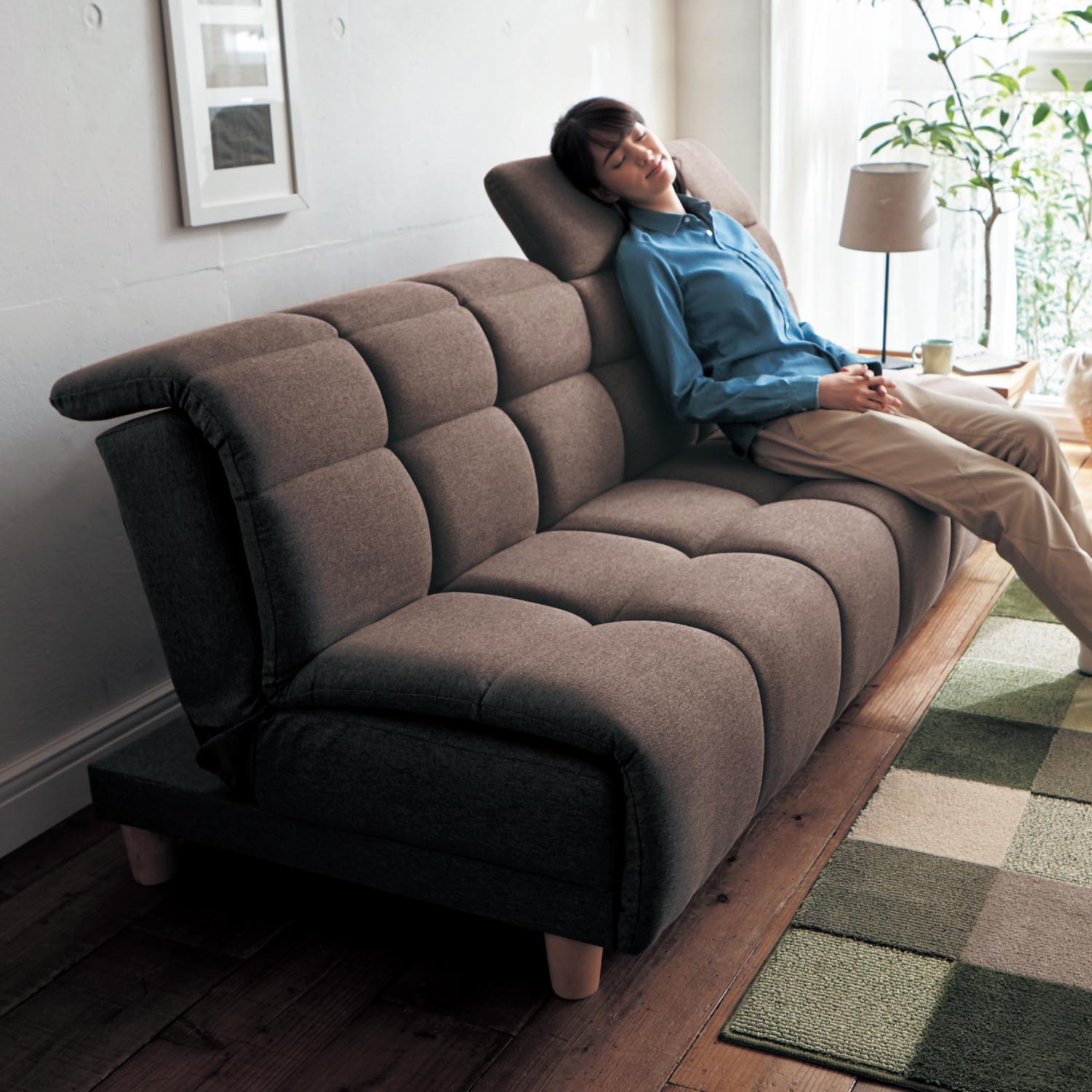 【ベルメゾン】座り心地にこだわったハイバックソファーベッド