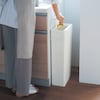 【ベルメゾン】壁面設置に便利なスリムワンタッチオープンのキッチンゴミ箱 <25L>【奥行17cm】