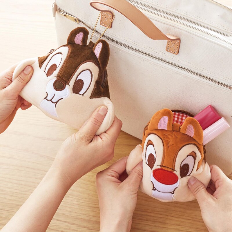 ほっぺもちもちのぬいぐるみポーチ チップ デール ディズニー Disney 通販のベルメゾンネット