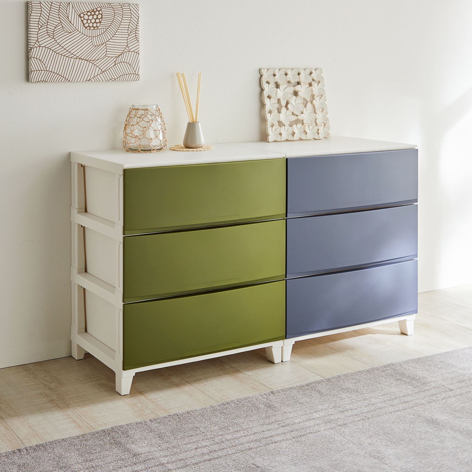 【ベルメゾン】組立簡単!引出しスムーズ収納3段チェスト