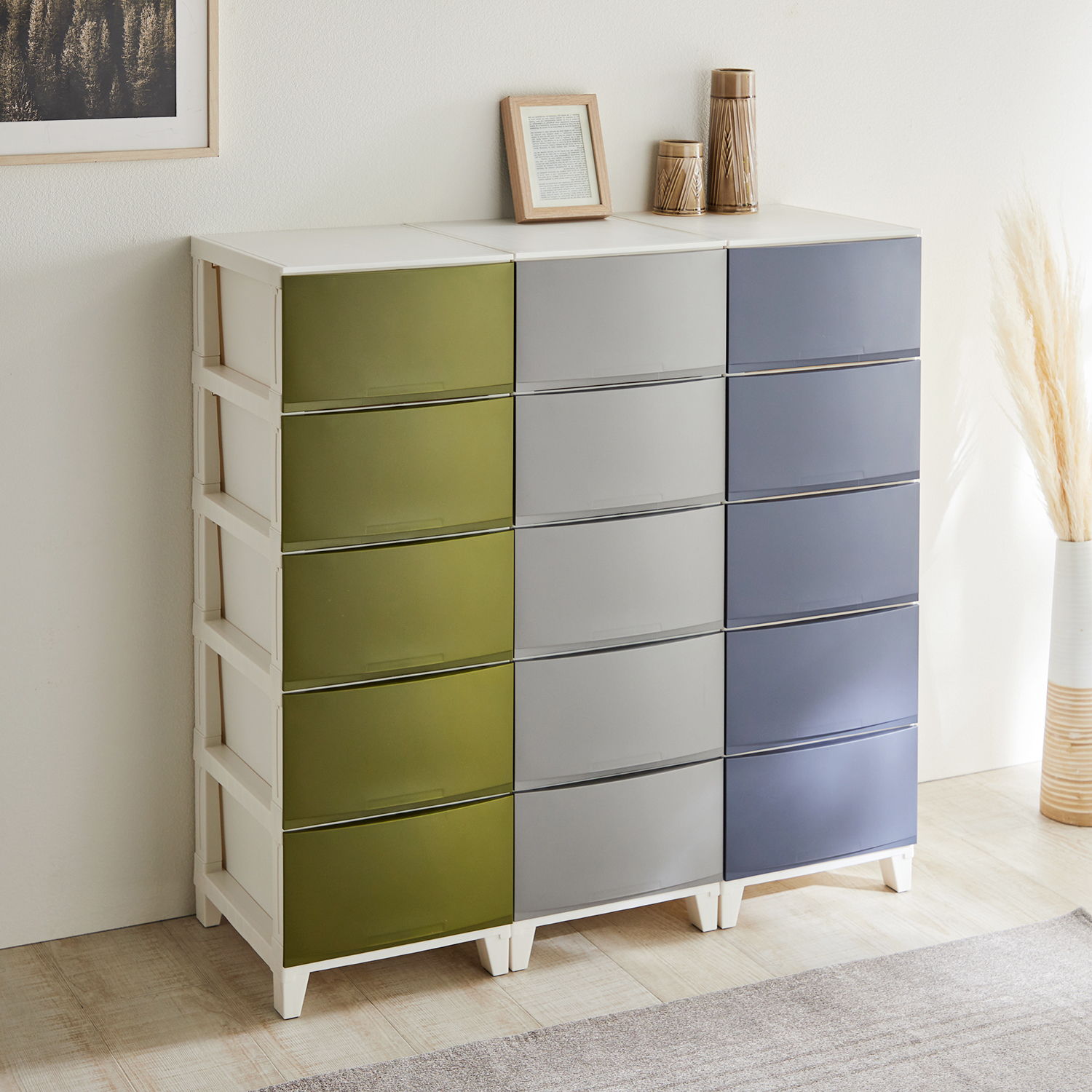 【ベルメゾン】組立簡単!引出しスムーズ収納5段チェスト