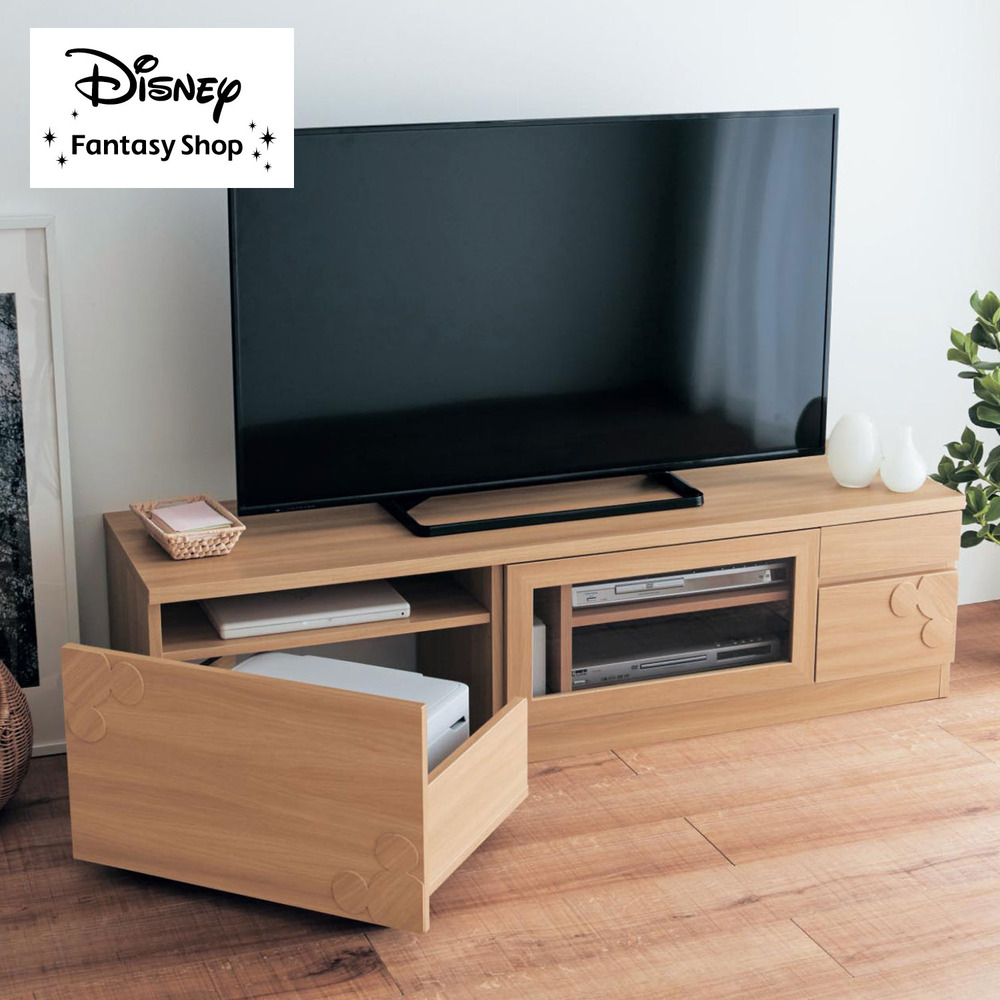 【ディズニー/Disney】プリンター収納付きテレビ台「ミッキーモチーフ」 【ディズニー/Disney】プリンター収納付きテレビ台「ミッキーモチーフ」
