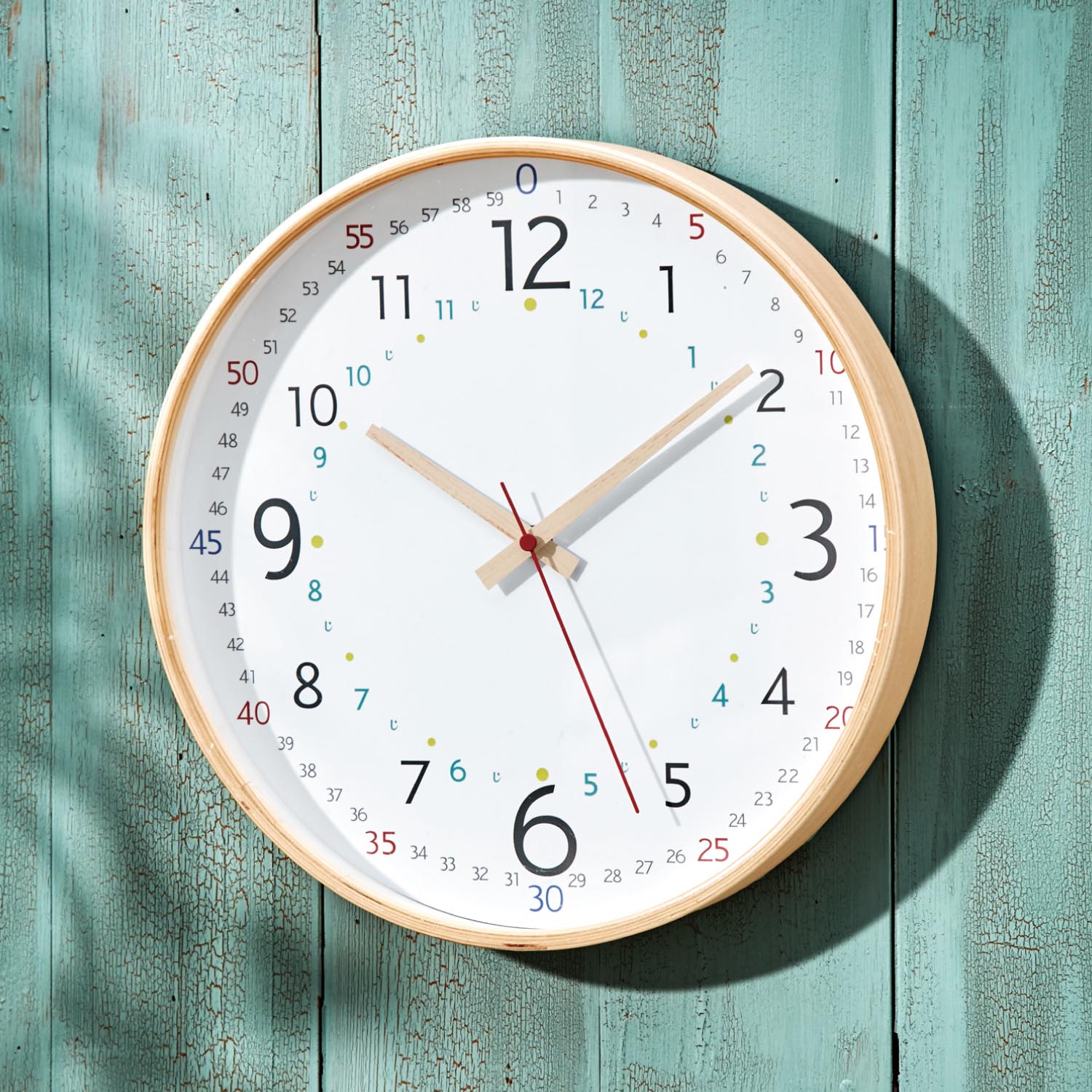 【ベルメゾン】子どもも見やすい木製知育掛け時計 【ベルメゾン】子どもも見やすい木製知育掛け時計