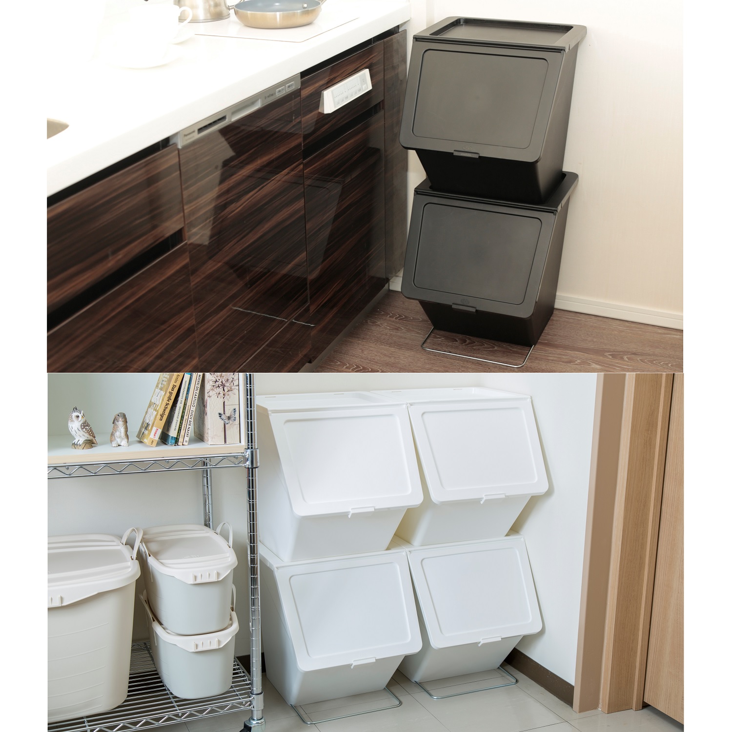 分別もできるフラップ蓋付きキッチンゴミ箱 ペリカン ガービー 38l スタックストー Stacksto 通販のベルメゾンネット 分別もできるフラップ蓋付きキッチンゴミ箱 ペリカン ガービー 38l スタックストー Stacksto 通販のベルメゾンネット