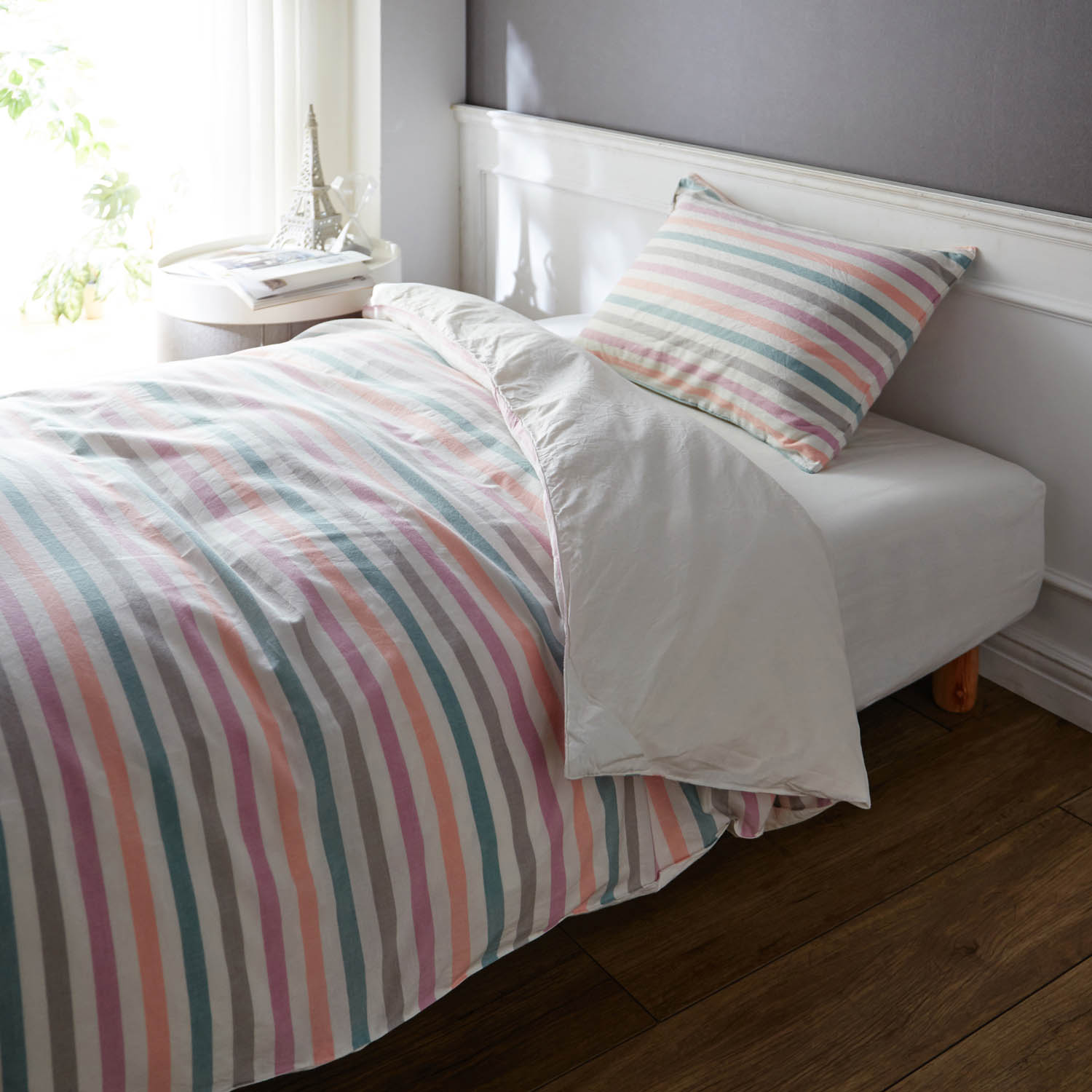 【ベルメゾン】先染め綿素材を使った掛け布団カバー