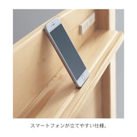 ナチュラル　ヘッドボード棚部アップ