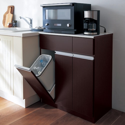 コンセント付きダストボックスカウンター ＜2分別／3分別＞