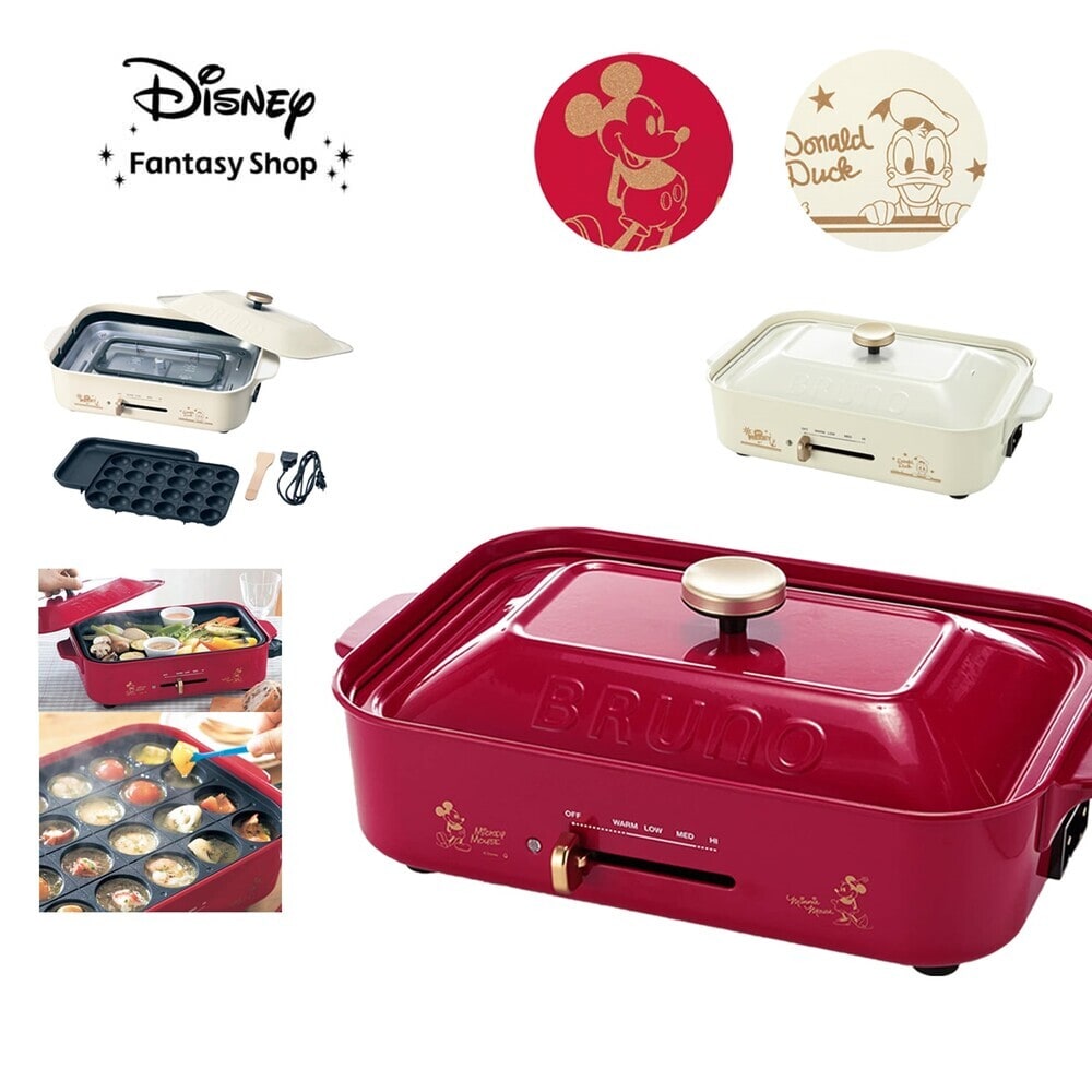 【ディズニー/Disney】【2-3人用のコンパクトサイズ】 コンパクトホットプレート/BRUNO(選べるキャラクター)