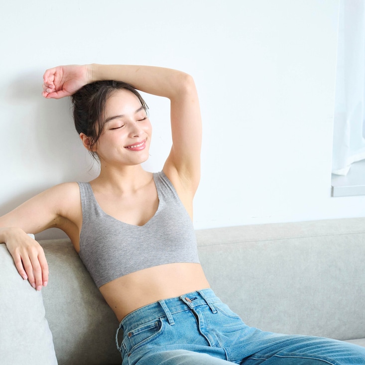 ジユーナ・ハーフトップ【ラクちん美胸】(綿混)