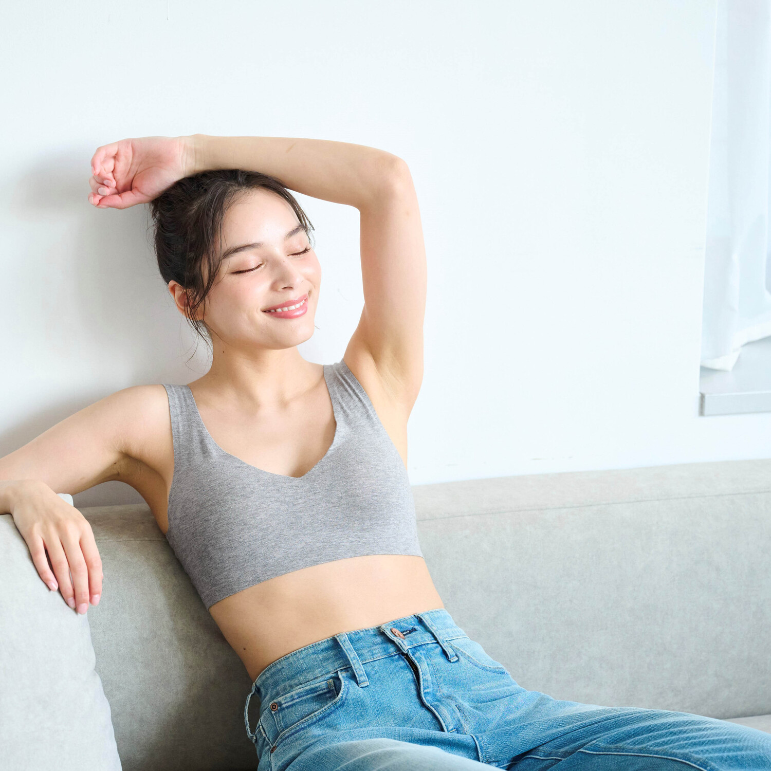 ジユーナ・ハーフトップ【ラクちん美胸】(綿混) ジユーナ・ハーフトップ【ラクちん美胸】(綿混)