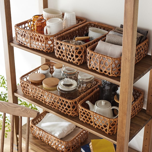 【ベルメゾン】籠編みの収納バスケット 【選べる4サイズ】