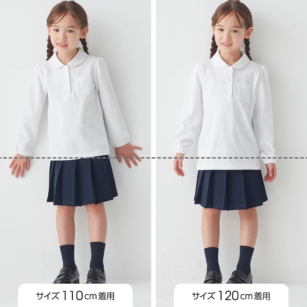 スタンダード：サイズ別着用比較／モデル身長111㎝・110サイズ着用
