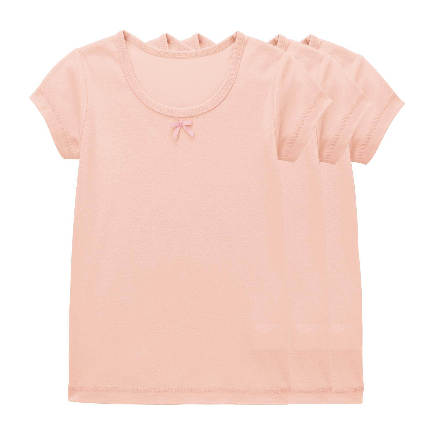 子供肌着 ソフのび 半袖 インナー 女の子 Tシャツ 3枚セット ◇ 80 90 