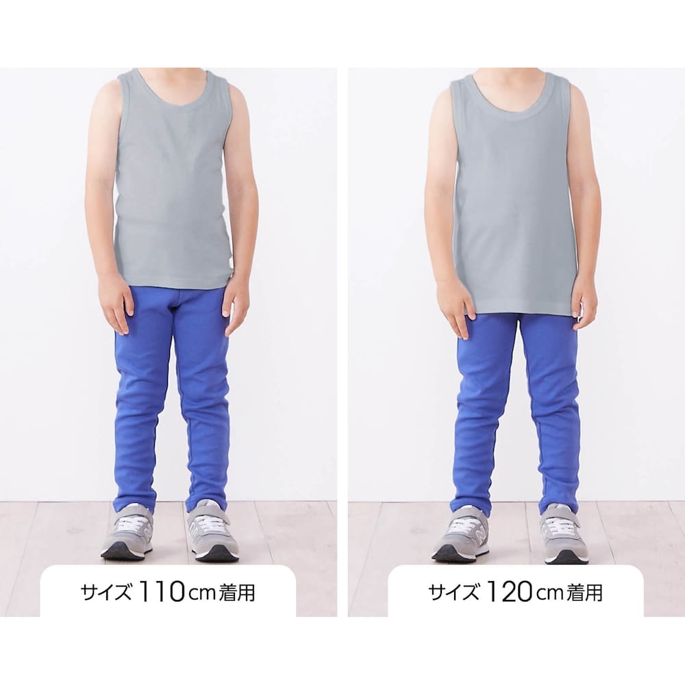サイズ別着用比較／モデル身長110cm