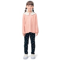 ブラックハートドット／モデル身長110cm・サイズ110