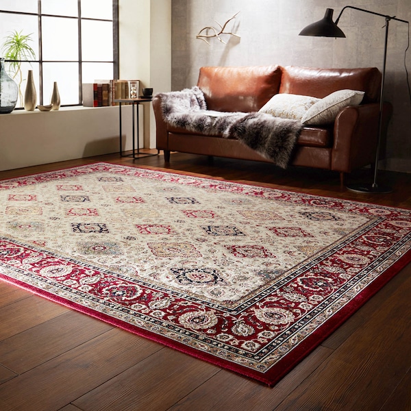 【ベルメゾン】ベルギー製クラシックデザインのモケット織ラグ