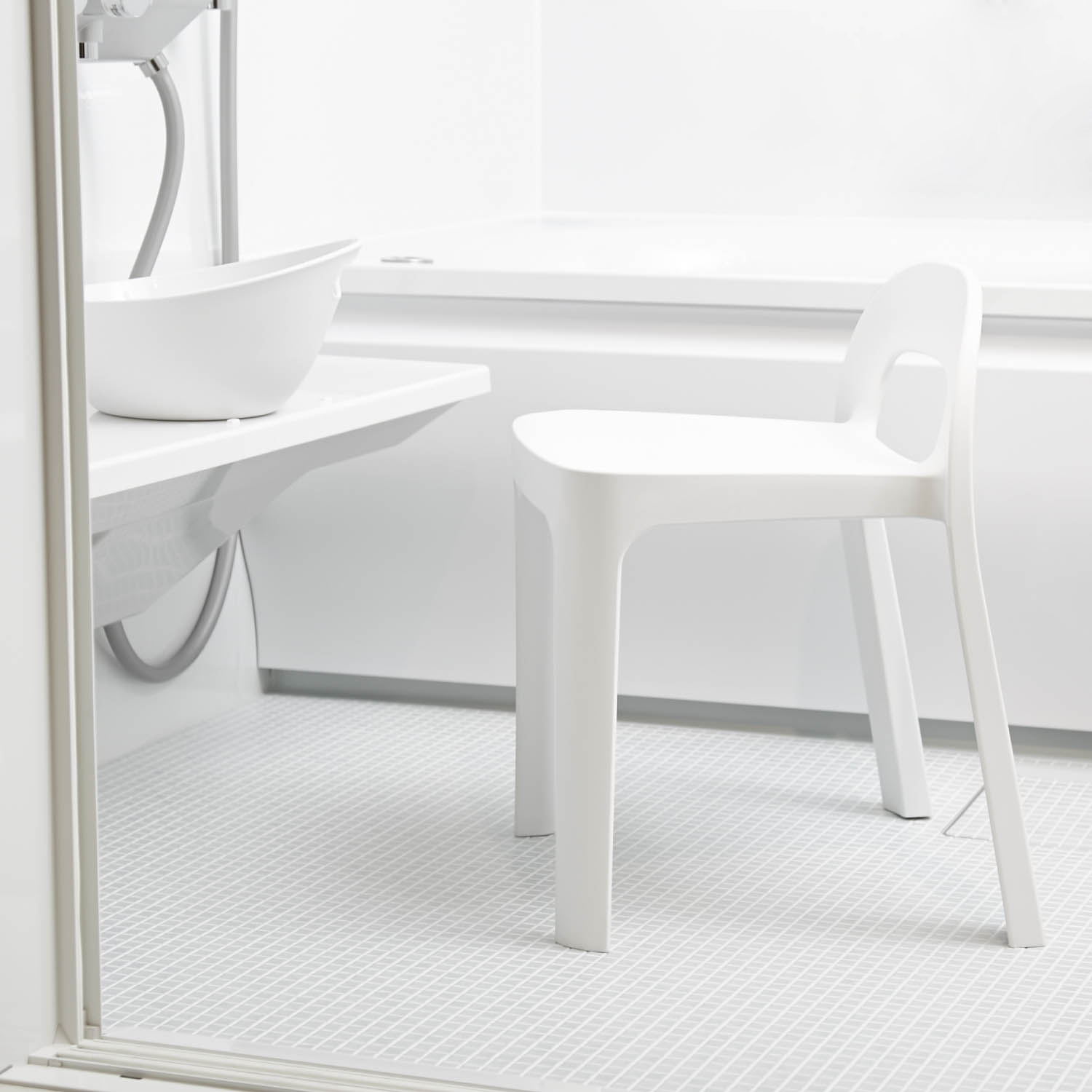 【ベルメゾン】座面と背もたれのフィット感にこだわったバスチェア単品・風呂桶セット 【ベルメゾン】座面と背もたれのフィット感にこだわったバスチェア単品・風呂桶セット