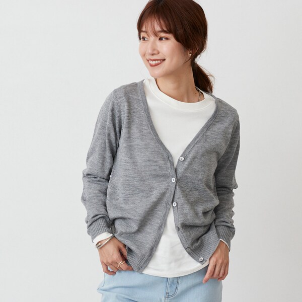 【ベルメゾン】Vネックニットカーディガン