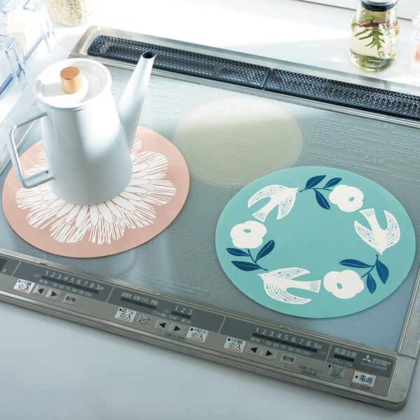 【ベルメゾン】焼け焦げ防止IHマット同柄2枚セット 北欧風デザイン